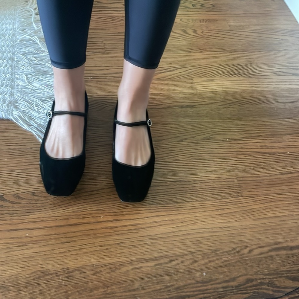 AEYDE Uma Velvet Mary Jane Ballet Flats, size IT 39.5
